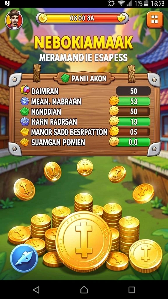 gadaitoto - Screenshot menunjukkan berbagai mode permainan yang tersedia.